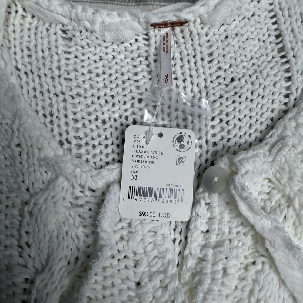 NWT Free People Robyn Crochet Knit Cardigan - Picture 8 of 8